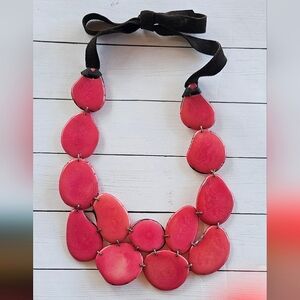 NWOT- Pink Tagua Nut Necklace